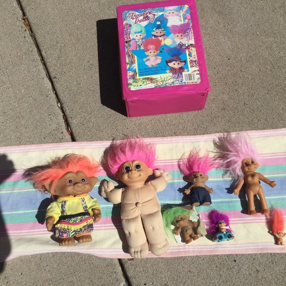 💖 Vintage Trolls Carrying Case  PINK - Picture 3 of 15